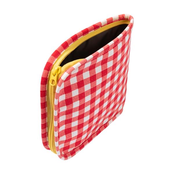 Snack Mat - Gingham Red