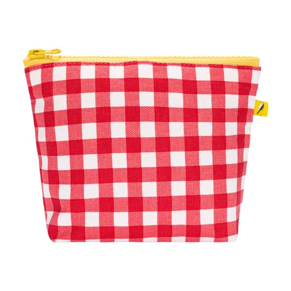 Tiny Zip Pouch - Gingham Red