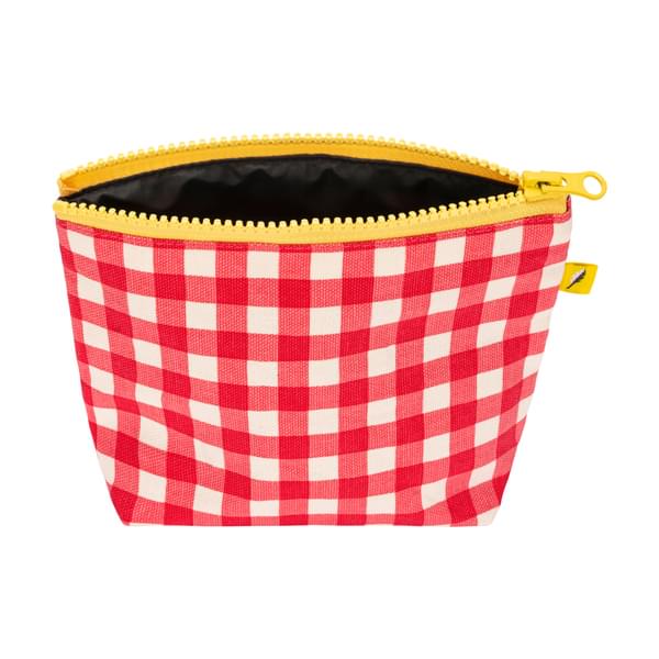 Tiny Zip Pouch - Gingham Red