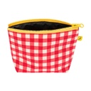 Tiny Zip Pouch - Gingham Red