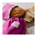 Bee's wrap Artisan Bread Bag - Magenta/Meadow Magic Lined