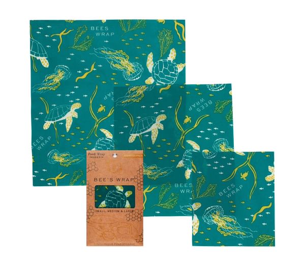 Bee's wrap 3-pack Assorted "Ocean Print"