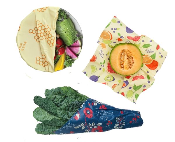 Bee's Wrap 3-pack Medium multi-print (Honeycomb/Botanical/Fresh Fruit)