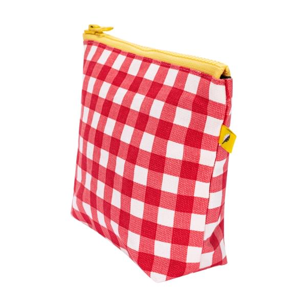 Tiny Zip Pouch - Gingham Red