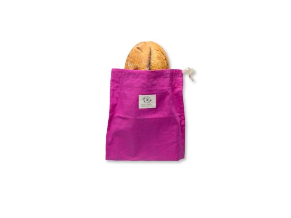 Bee's wrap Artisan Bread Bag - Magenta/Meadow Magic Lined