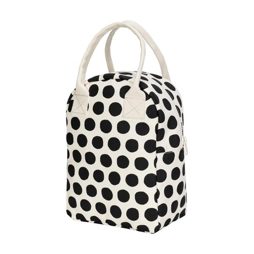 [ZLU-BW-53] Zipper Lunch Dot Black+White